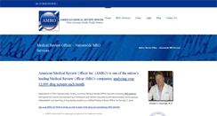 Desktop Screenshot of americanmedicalreviewofficer.com